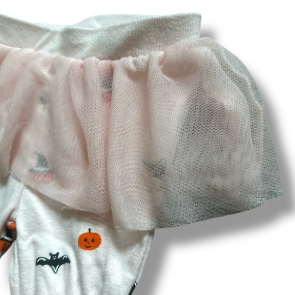 Pink Halloween Tutu Leggings Combo Carters Girls Size 3 Months Pumpkins Ghosts - Picture 4 of 9